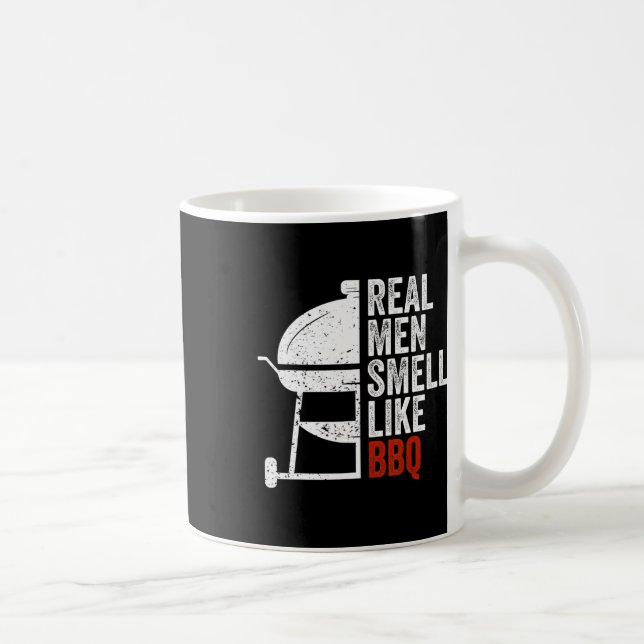 Mug Les vrais hommes sentent comme Byrbecue Drôle Bbq  (Droite)