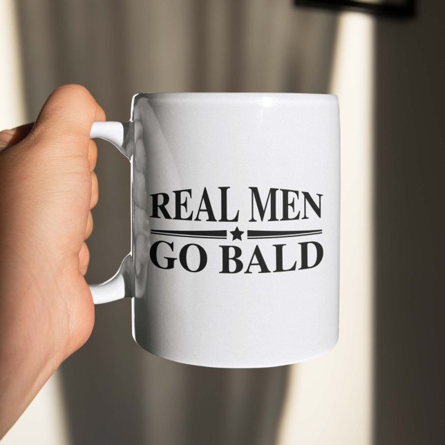 Mug Les vrais hommes vont chauds (Real Men Go Bald Mug)