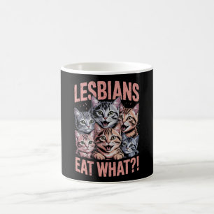 Mug Lesbiennes mangent quoi drôle chat lesbienne Fiert