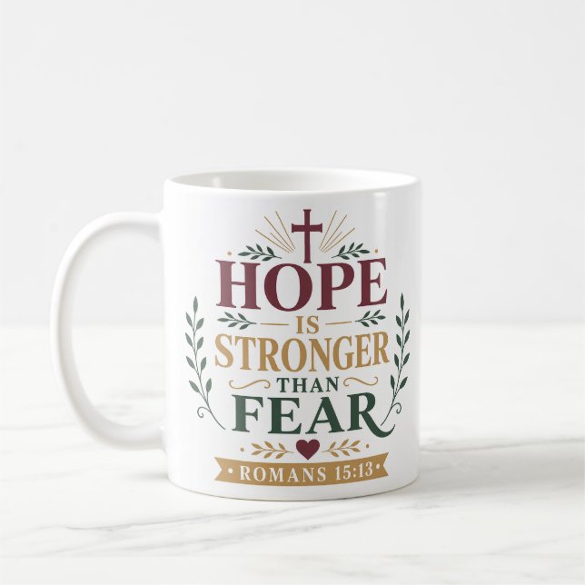 Mug L'espérance est plus forte que la citation d'espér (Gauche)