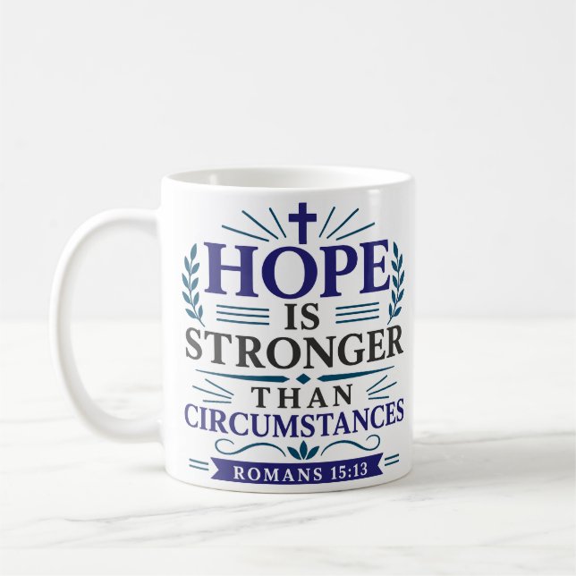 Mug L'espérance est plus forte que les circonstances M (Gauche)