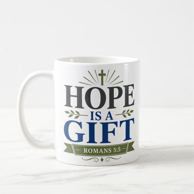 Mug L'espérance est un don dévotion quotidienne de foi (Gauche)