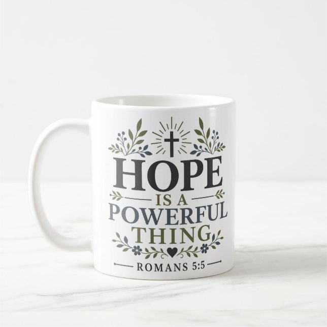 Mug L'espérance est une chose puissante - Dévozione qu (Gauche)