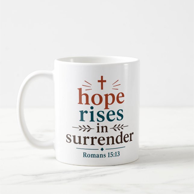 Mug L'espérance se lève dans l'abandon des Écritures c (Gauche)