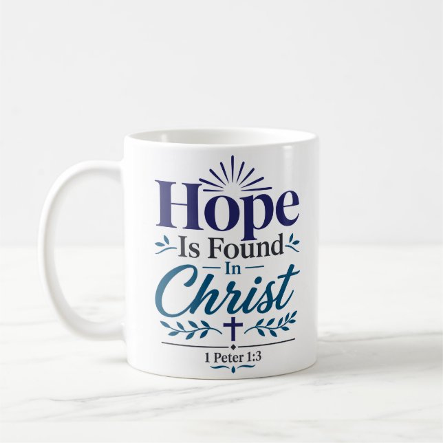 Mug L'espérance se trouve en Christ Citation Inspirant (Gauche)