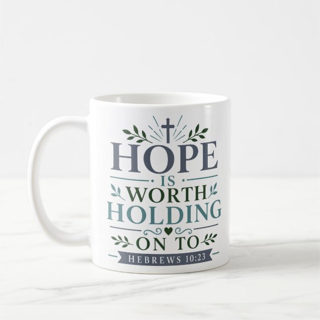 Mug L'espérance vaut la peine qu'on s'y accroche Dévoo (Gauche)