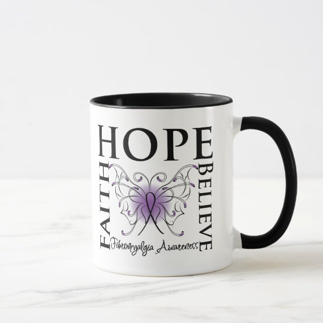 Mug L'espoir croient la foi - fibromyalgie (Droite)