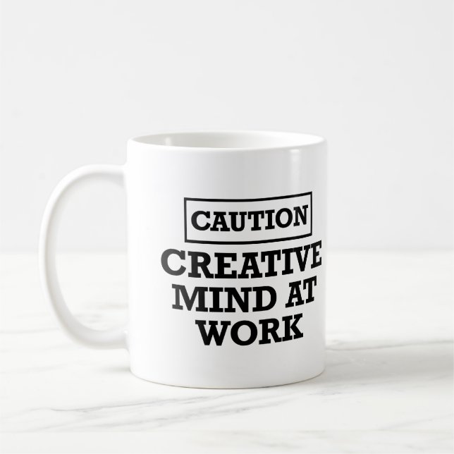 Mug L'esprit créatif au travail - Humour sarcastique (Gauche)