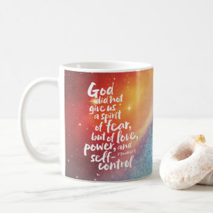 Mug L'Esprit d'Amour de DIEU - AUCUNE PEUR - 2 Timothé