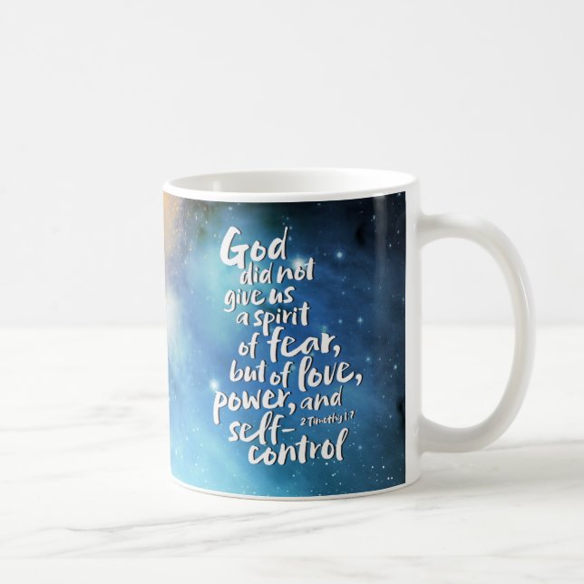 Mug L'Esprit d'Amour de DIEU - AUCUNE PEUR - Verse de  (Droite)