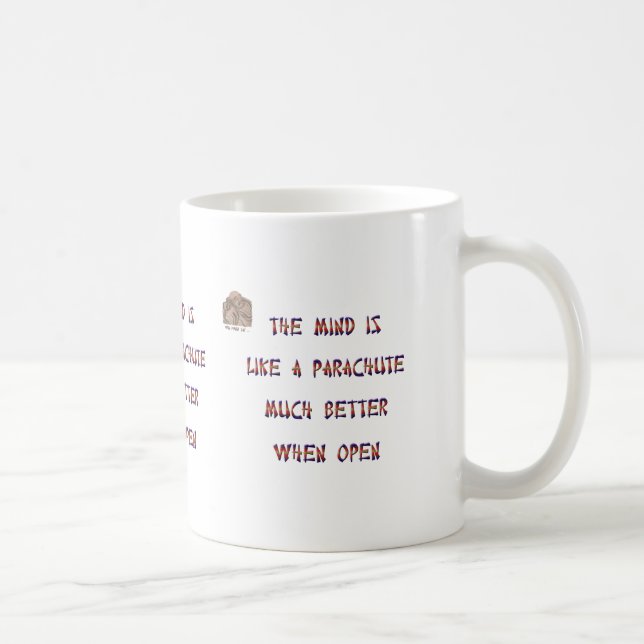 Mug L'esprit est comme un parachute ; cela fonctionne (Droite)