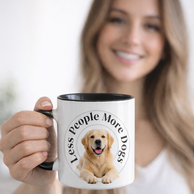 Mug Less People, More Dogs – Minimalist Dog Lover (Créateur téléchargé)