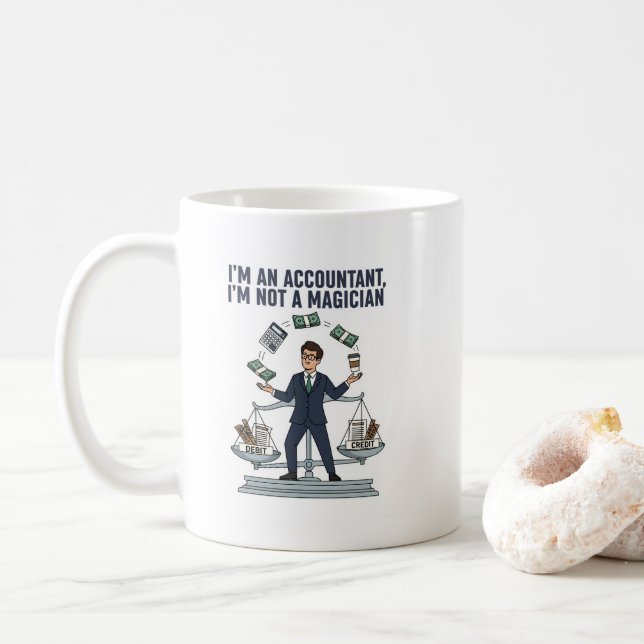 Mug L'essentiel de la vie d'un comptable – Finance pro (Avec donut)