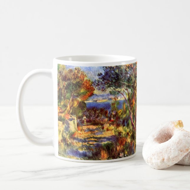 Mug L'Estaque par Pierre Renoir, Impressionnisme Vinta (Avec donut)