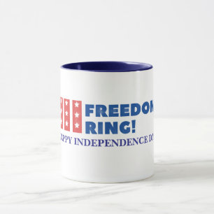 Mug "Let Freedom Ring" Stars Patriotique Personnalisé