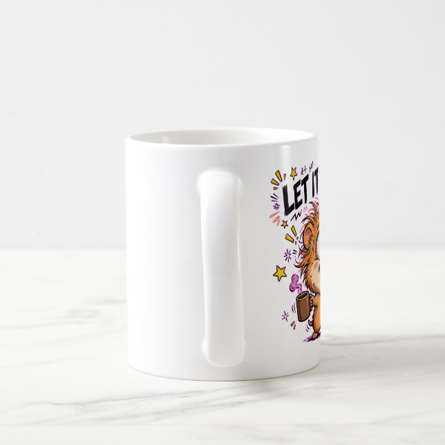 Mug Let It Burn I Quit – Crazy Hamster Burnout Meme (Poignée)