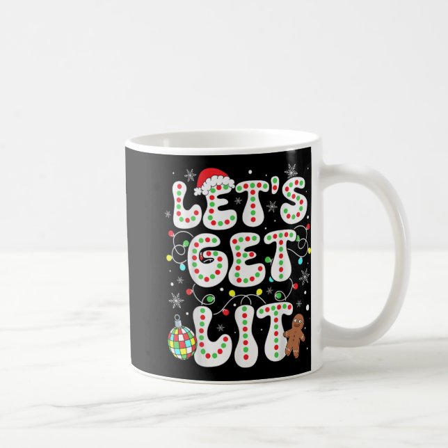 Mug Let S Get Lit Funny Christmas Lights Xmas Pajamas  (Droite)