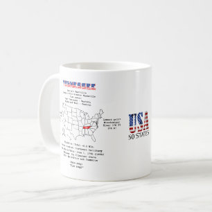 Mug L'état américain du Tennessee sur une carte et des