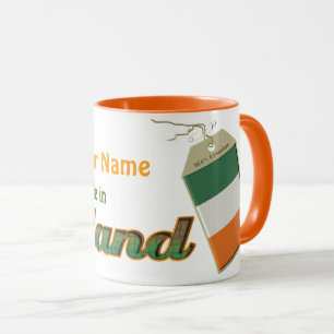 Mug L'étiquette irlandais de drapeau le personnalisen