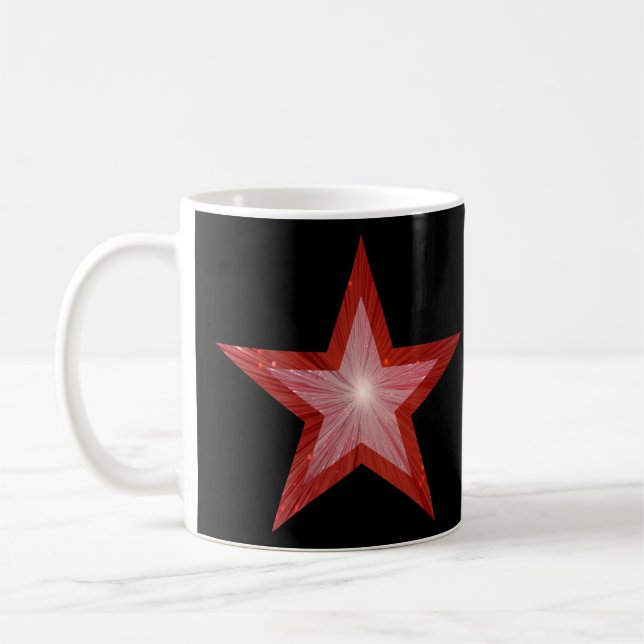 Mug L'étoile rouge 'STAR !' muqueuse noire (Gauche)