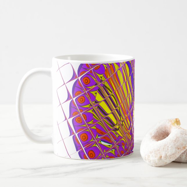 Mug Lettre A, logo coloré design du texte (Avec donut)
