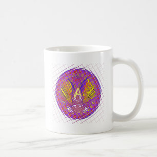 Mug Lettre A, logo coloré design du texte