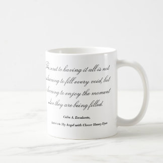 Mug Lettre à mon ange avec des yeux de miel de trèfle,