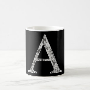 Mug Lettre A monogramme premier Marble Alpha symbole