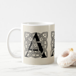 Mug Lettre A Vintage Monogramme De Noeud Celtique