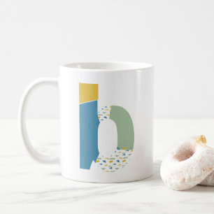 Mug Lettre Abstraite moderne B Monogramme initial