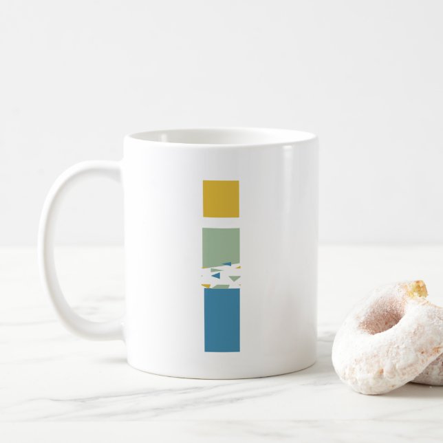 Mug Lettre Abstraite moderne I Monogramme initial (Avec donut)