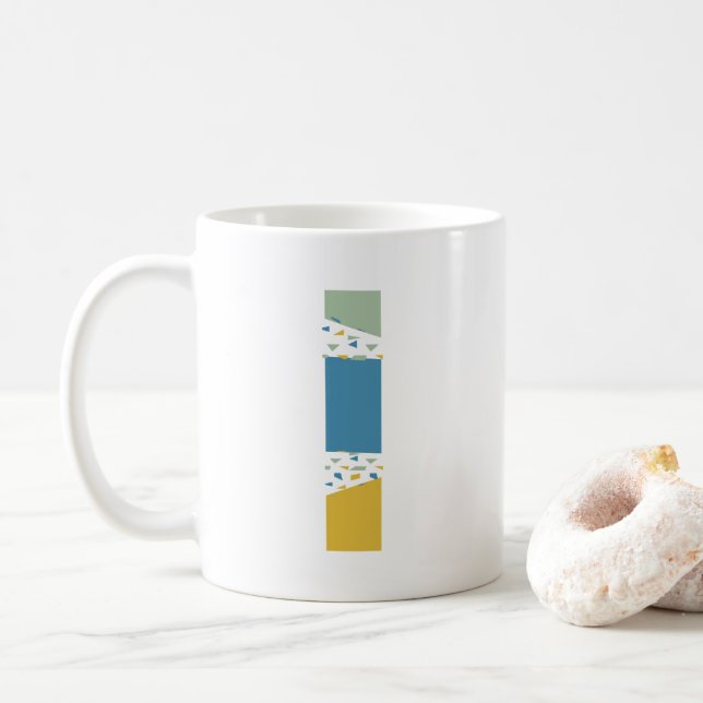 Mug Lettre Abstraite moderne L Monogramme Initiale (Avec donut)