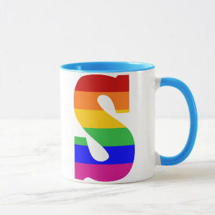 Mug LETTRE arc-en-ciel S