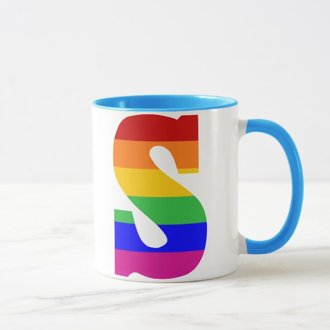 Mug LETTRE arc-en-ciel S (Droite)