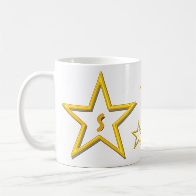 Mug - Lettre aux étoiles jaunes (Gauche)