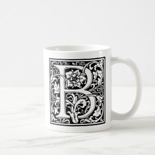 Mug Lettre B Monogramme Art Nouveau Médiéval