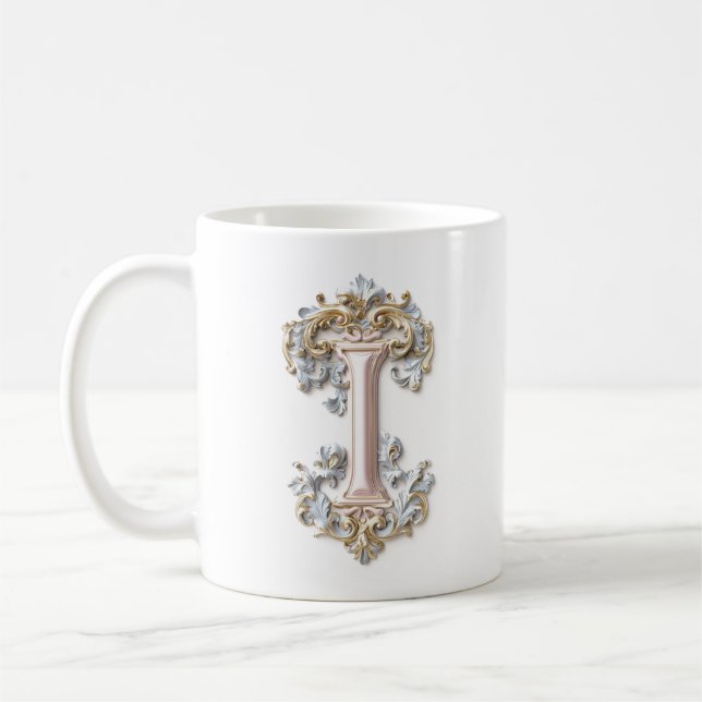 Mug Lettre Baroque 'I' pour une Princesse du Café (Gauche)