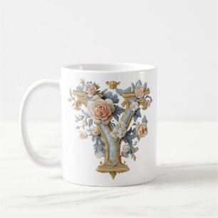 Mug Lettre Baroque 'Y' pour une Princesse du Café