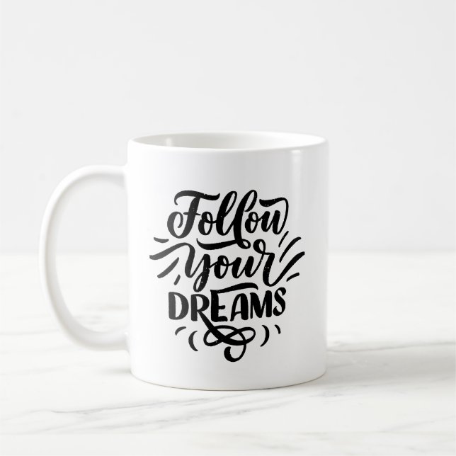 Mug LETTRE BLANCHE Élégante Classique (Gauche)