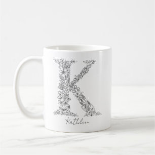 Mug LETTRE BLANCHE MOYENNE MORALE BOtanique NOIR K