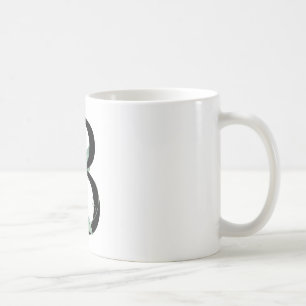 Mug Lettre botanique 'B', art de monogramme inspiré de