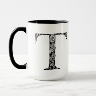 Mug Lettre botanique T Mug, Art d'Elizabeth Sampson