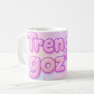 Mug Lettre bulle 3D Rose pastel Y2K Tendance 