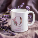 Mug LETTRE D'Aquarelle D'OR Rose MONGRAPHIQUE Q<br><div class="desc">LETTRE D'Aquarelle D'OR Rose MONGRAPHIQUE Q</div>