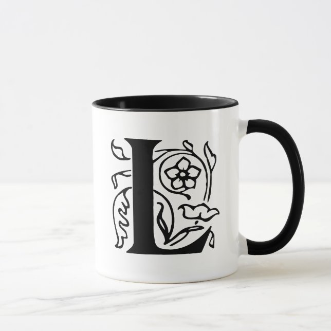Mug Lettre de fantaisie L (Droite)