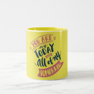 Mug "Lettre de mariage mignon" pour les couples