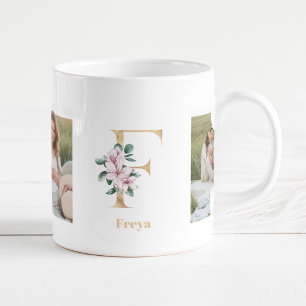Mug LETTRE D'OR F   Deux monogrammes photo