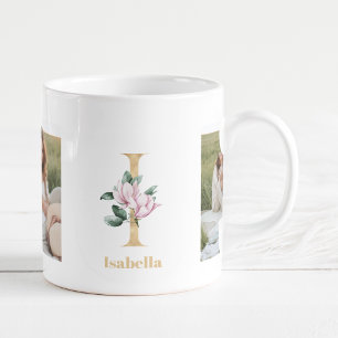 Mug LETTRE D'OR I Flower   Deux monogrammes photo