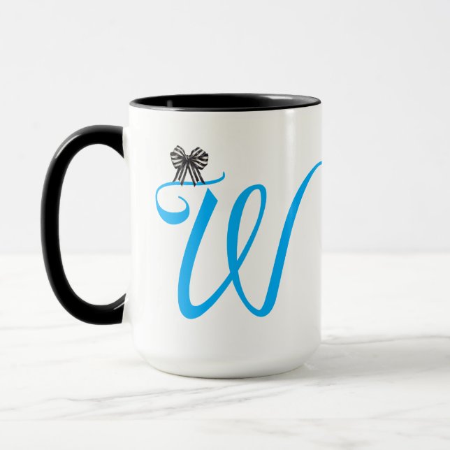 Mug LETTRE Élégante MOYENNE POPULAIRE W CAFÉ BOUE (Gauche)