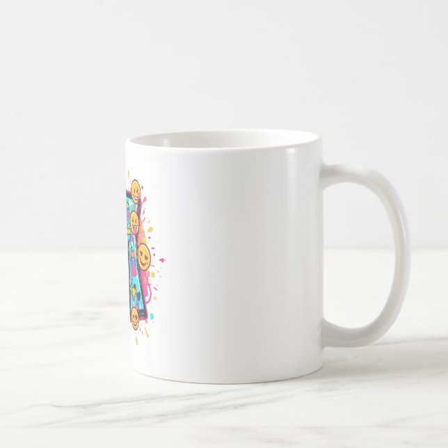 Mug LETTRE Emoji Coloré M BOUGIE (Droite)